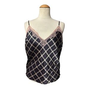 Victoria's Secret Plaid Cami PJ Top Large